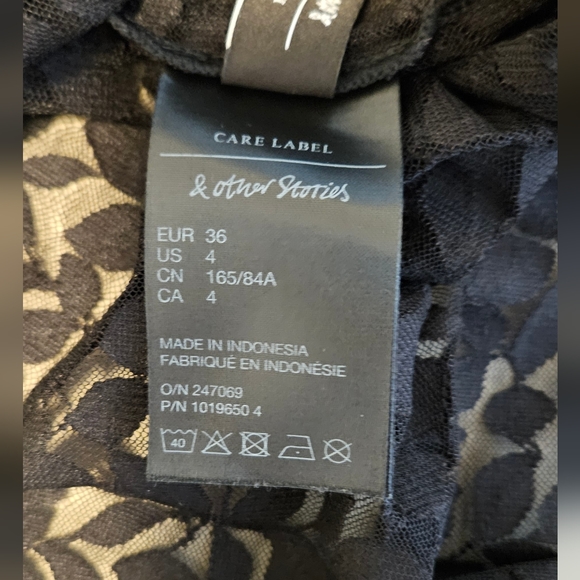 Sheer black lace bodysuit from & other stories - Picture 4 of 5